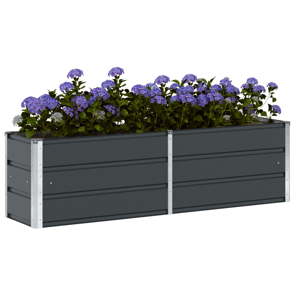 Fioriera Antracite 160 x 40 x 45 cm Acciaio