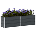 Fioriera Antracite 160 x 40 x 45 cm Acciaio