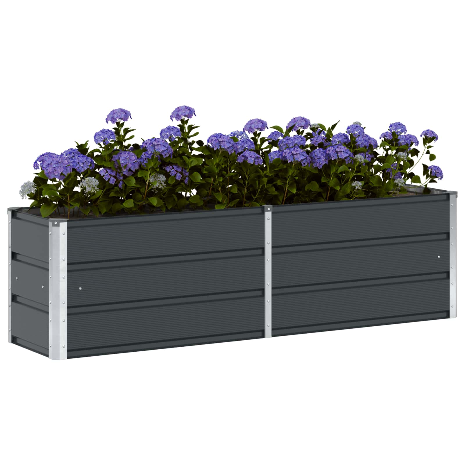 Fioriera Antracite 160 x 40 x 45 cm Acciaio