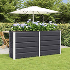 Fioriera Antracite 160 x 40 x 75 cm Acciaio