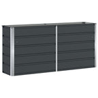 Fioriera Antracite 160 x 40 x 75 cm Acciaio