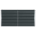 Fioriera Antracite 160 x 40 x 75 cm Acciaio