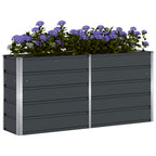 Fioriera Antracite 160 x 40 x 75 cm Acciaio