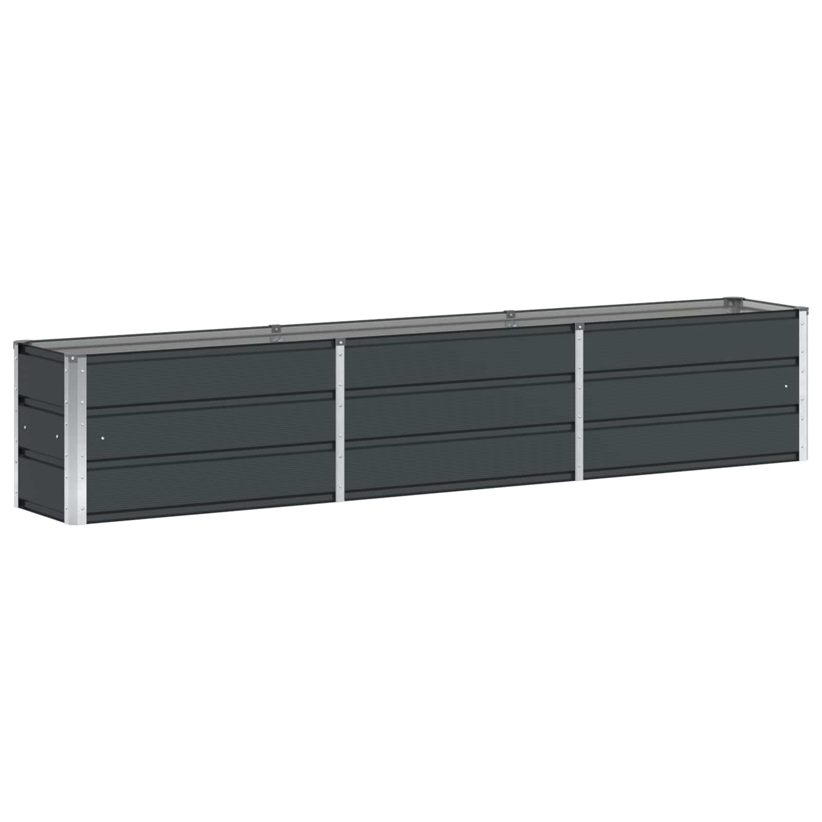 Fioriera Antracite 240 x 40 x 45 cm Acciaio