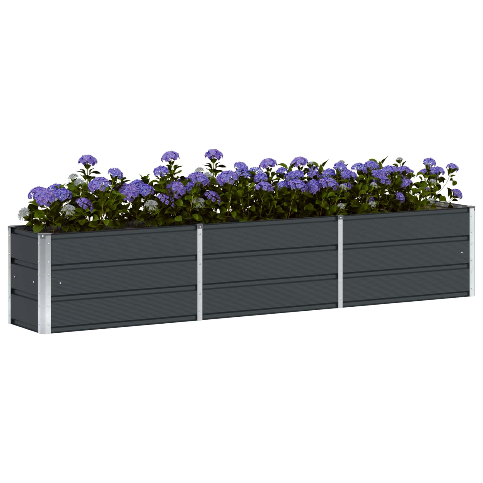 Fioriera Antracite 240 x 40 x 45 cm Acciaio