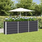 Fioriera Antracite 240 x 40 x 75 cm Acciaio