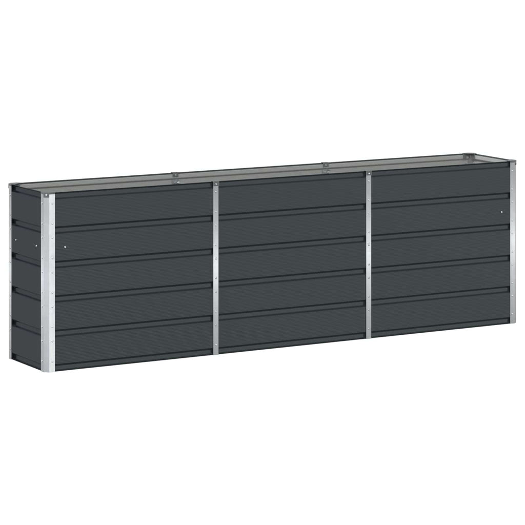Fioriera Antracite 240 x 40 x 75 cm Acciaio
