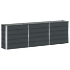 Fioriera Antracite 240 x 40 x 75 cm Acciaio