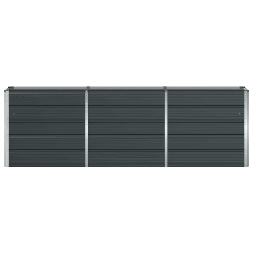 Fioriera Antracite 240 x 40 x 75 cm Acciaio