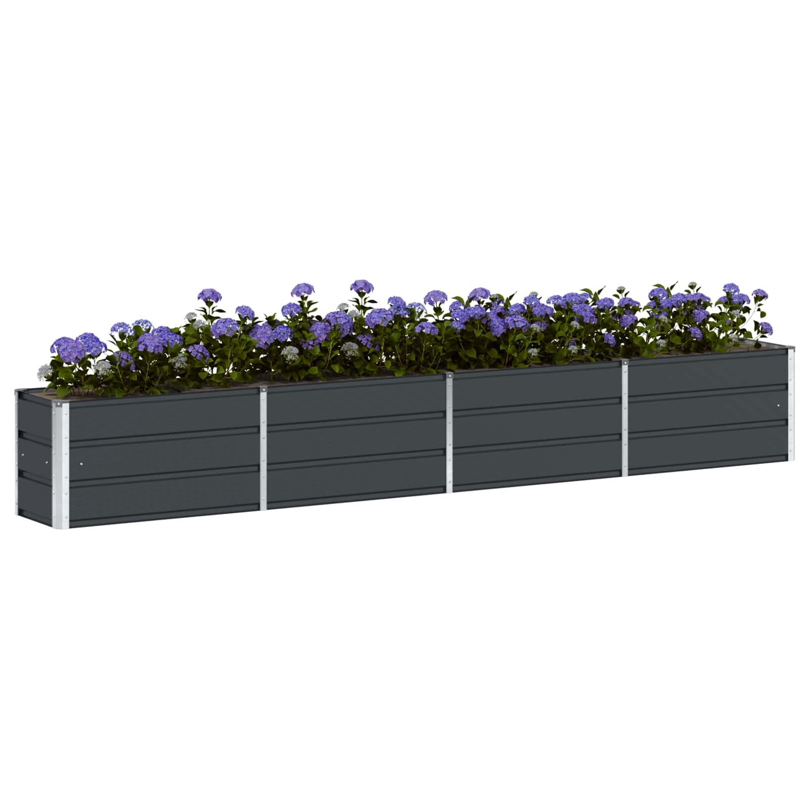Fioriera Antracite 320 x 40 x 45 cm Acciaio