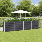 Fioriera Antracite 320 x 40 x 75 cm Acciaio