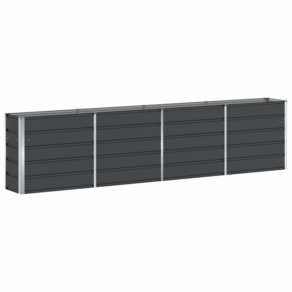 Fioriera Antracite 320 x 40 x 75 cm Acciaio