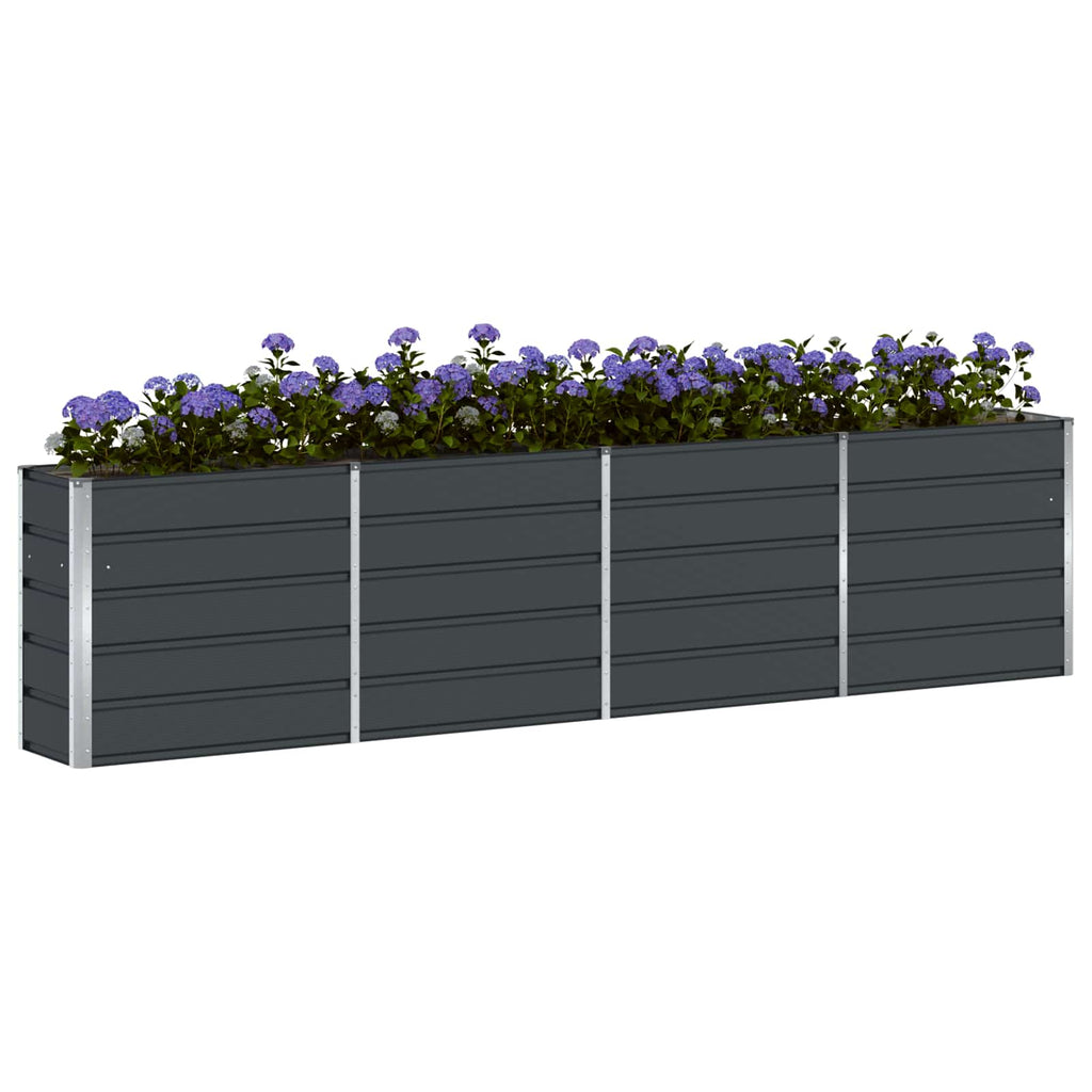 Fioriera Antracite 320 x 40 x 75 cm Acciaio