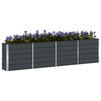 Fioriera Antracite 320 x 40 x 75 cm Acciaio