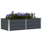 Fioriera Antracite 160 x 80 x 45 cm Acciaio