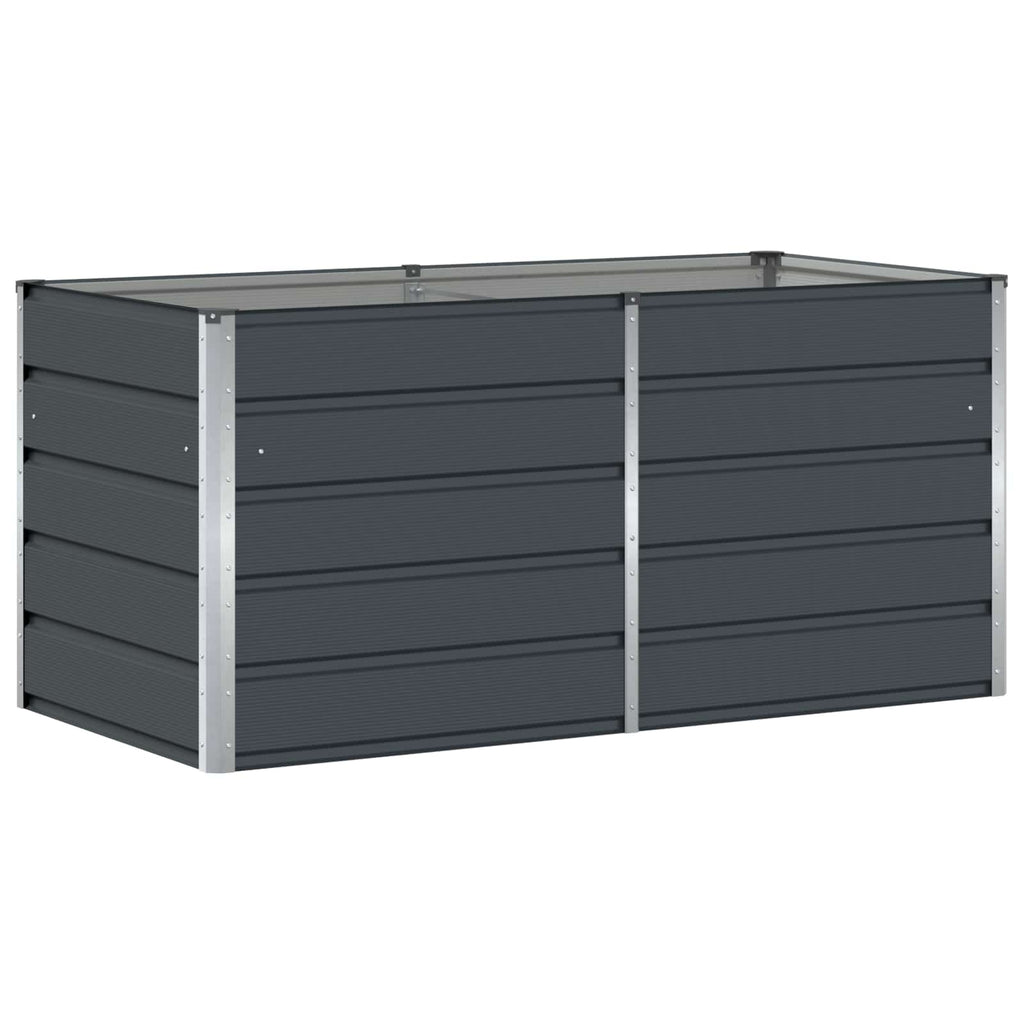 Fioriera Antracite 160 x 80 x 75 cm Acciaio
