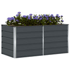 Fioriera Antracite 160 x 80 x 75 cm Acciaio