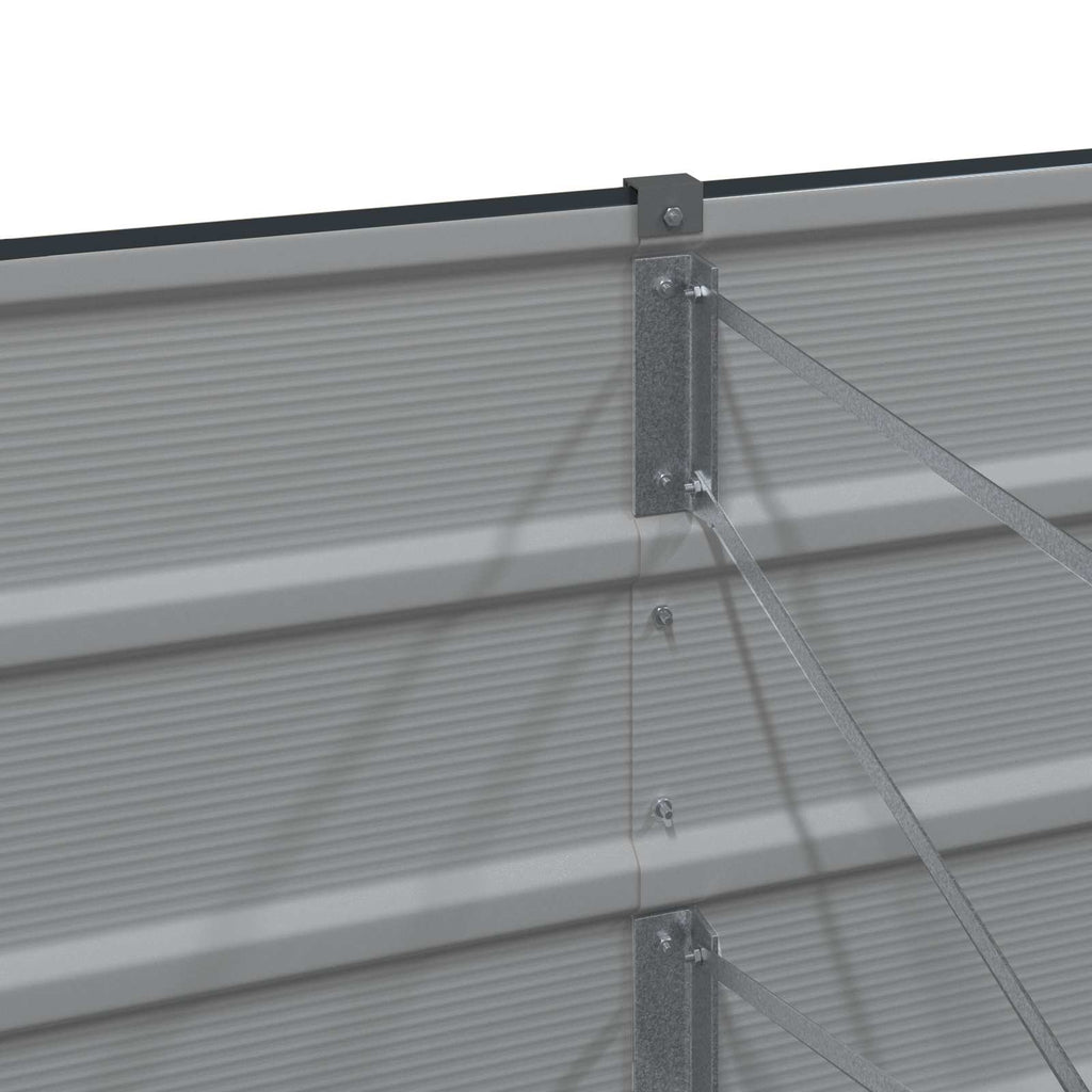 Fioriera Antracite 240 x 80 x 45 cm Acciaio
