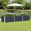 Fioriera Antracite 240 x 80 x 45 cm Acciaio