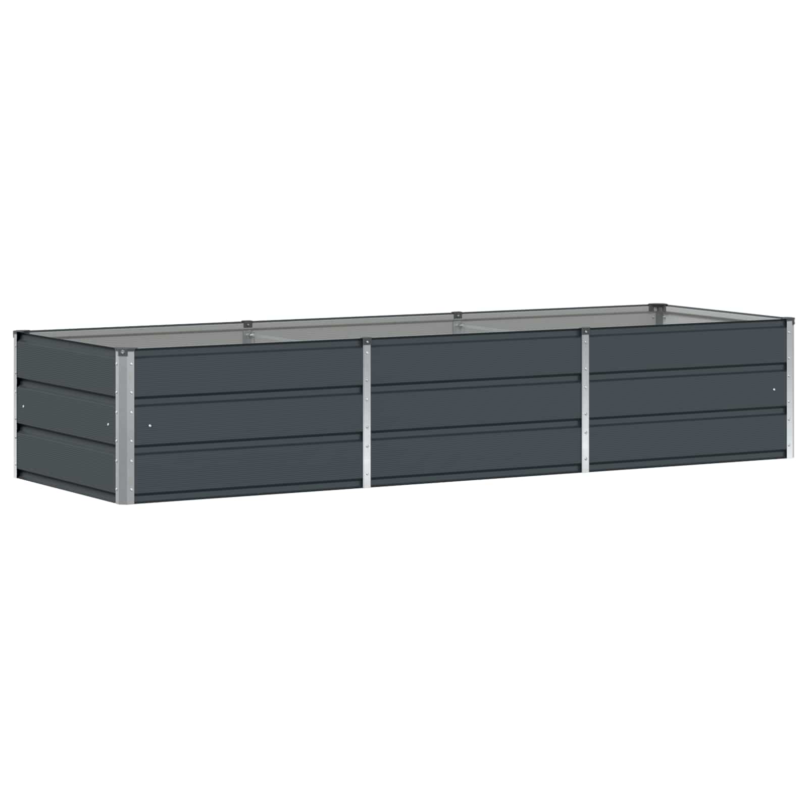 Fioriera Antracite 240 x 80 x 45 cm Acciaio