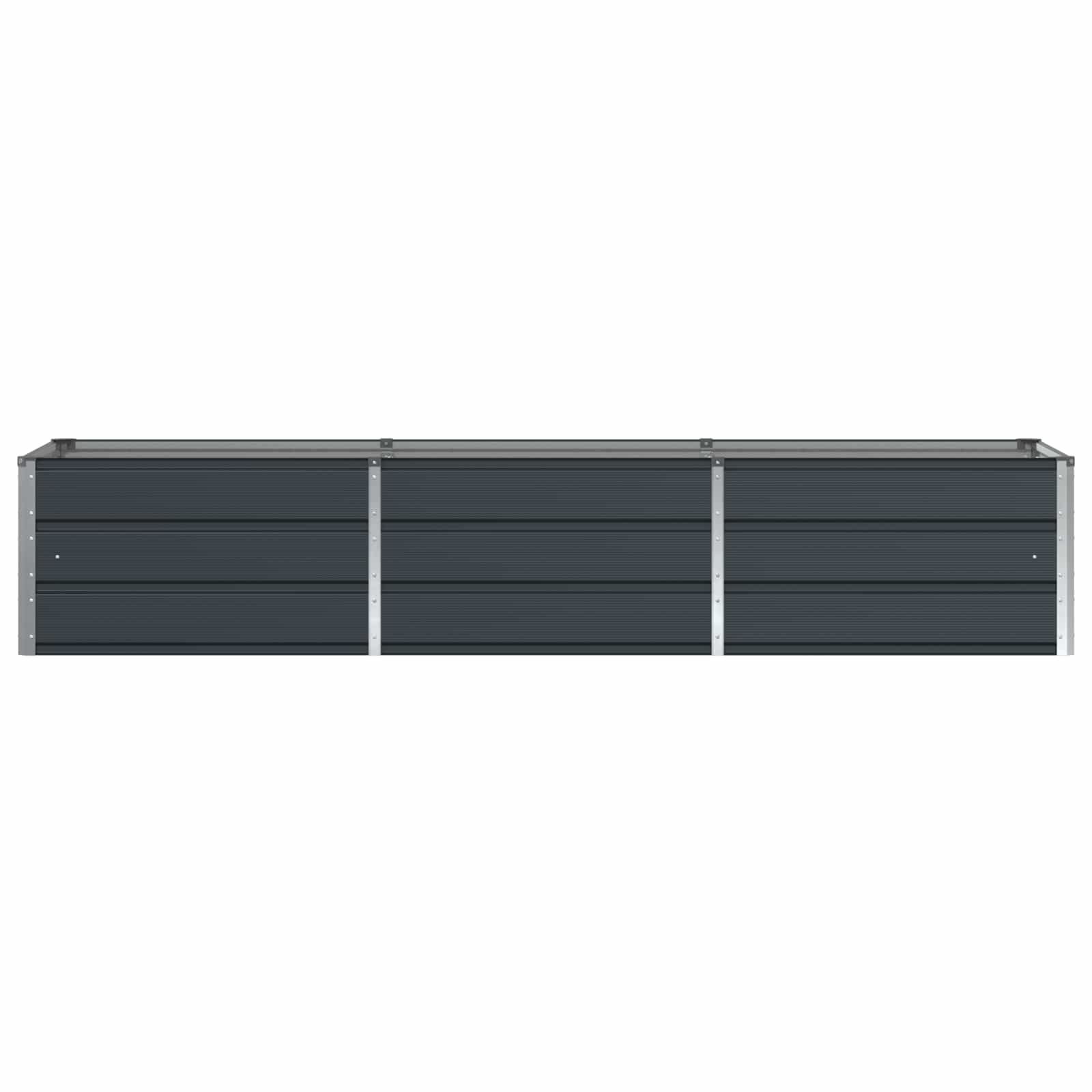 Fioriera Antracite 240 x 80 x 45 cm Acciaio
