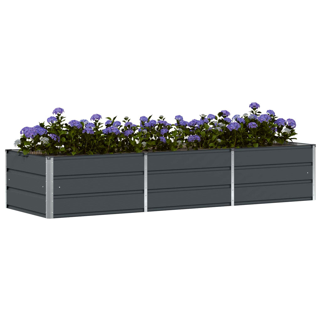 Fioriera Antracite 240 x 80 x 45 cm Acciaio