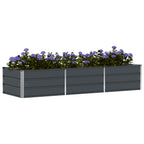 Fioriera Antracite 240 x 80 x 45 cm Acciaio