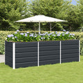 Fioriera Antracite 240 x 80 x 75 cm Acciaio