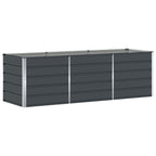 Fioriera Antracite 240 x 80 x 75 cm Acciaio