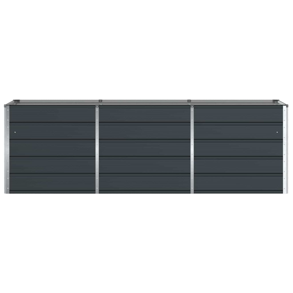 Fioriera Antracite 240 x 80 x 75 cm Acciaio