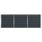 Fioriera Antracite 240 x 80 x 75 cm Acciaio