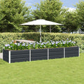 Fioriera Antracite 320 x 80 x 45 cm Acciaio