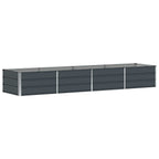 Fioriera Antracite 320 x 80 x 45 cm Acciaio