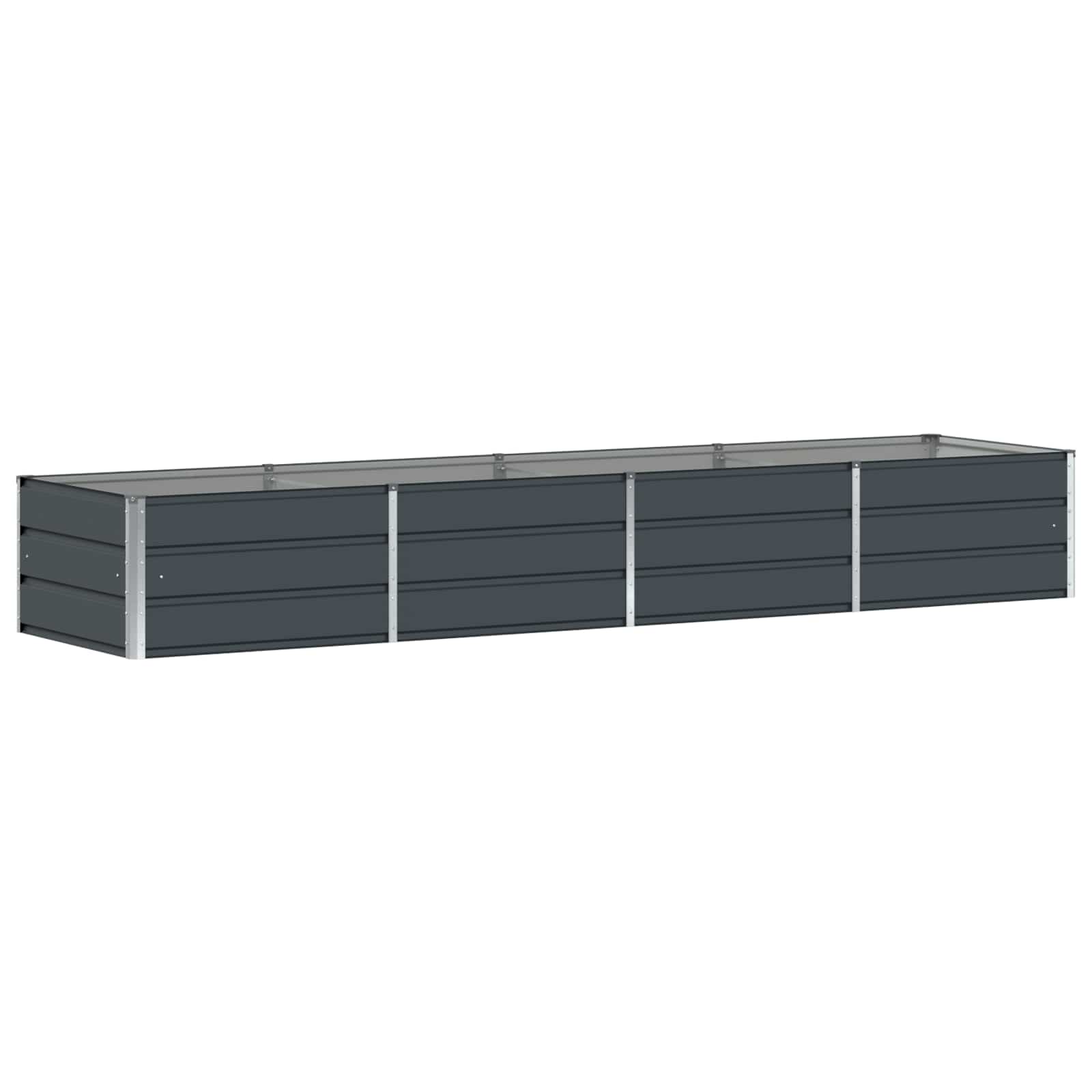Fioriera Antracite 320 x 80 x 45 cm Acciaio