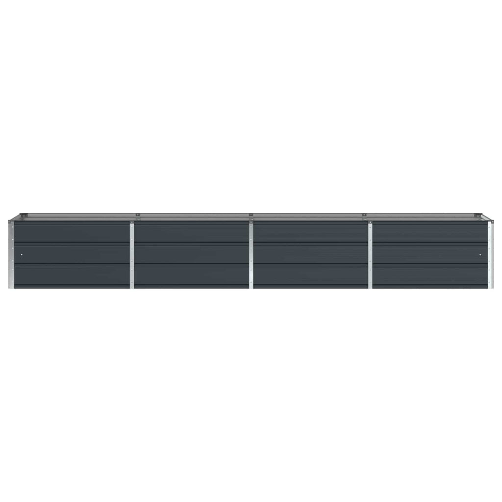 Fioriera Antracite 320 x 80 x 45 cm Acciaio
