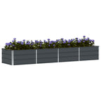 Fioriera Antracite 320 x 80 x 45 cm Acciaio