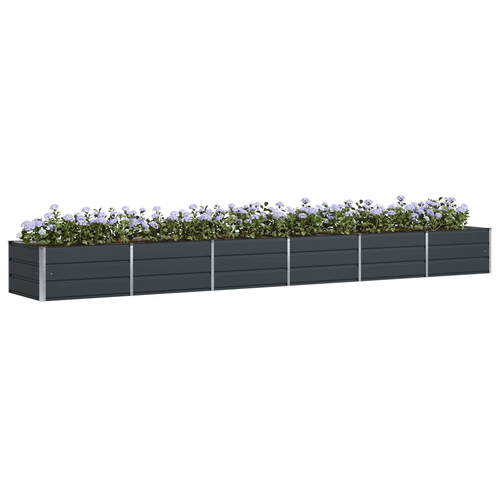 Fioriera Antracite 480 x 80 x 45 cm Acciaio