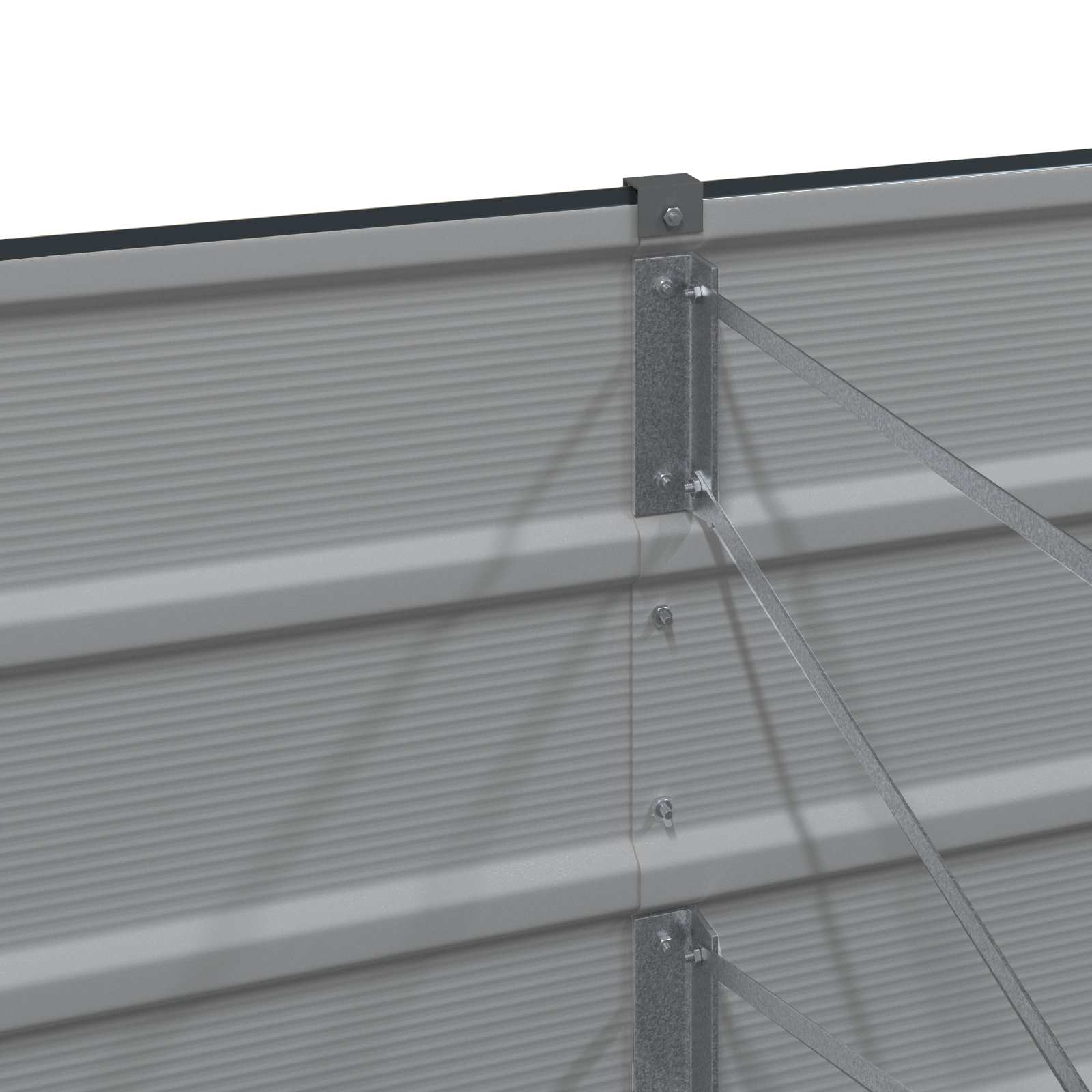 Fioriera Antracite 600 x 80 x 45 cm Acciaio