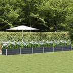 Fioriera Antracite 600 x 80 x 45 cm Acciaio
