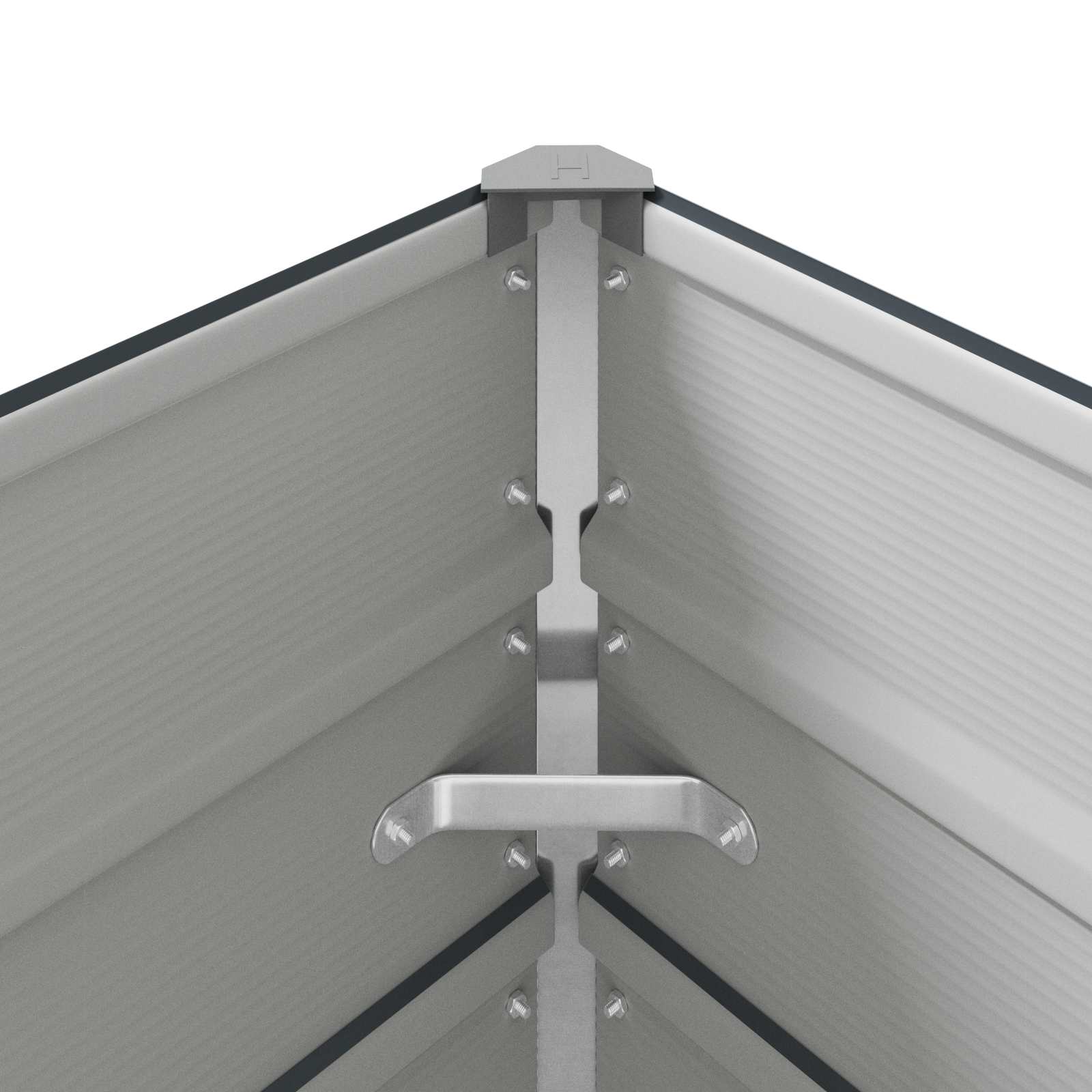Fioriera Antracite 385 x 100 x 45 cm Acciaio zincato