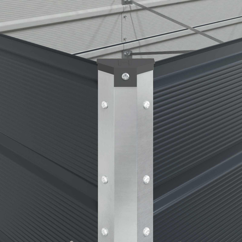 Fioriera Antracite 385 x 100 x 45 cm Acciaio zincato