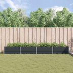 Fioriera Antracite 385 x 100 x 45 cm Acciaio zincato