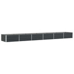 Fioriera Antracite 580 x 100 x 45 cm Acciaio zincato