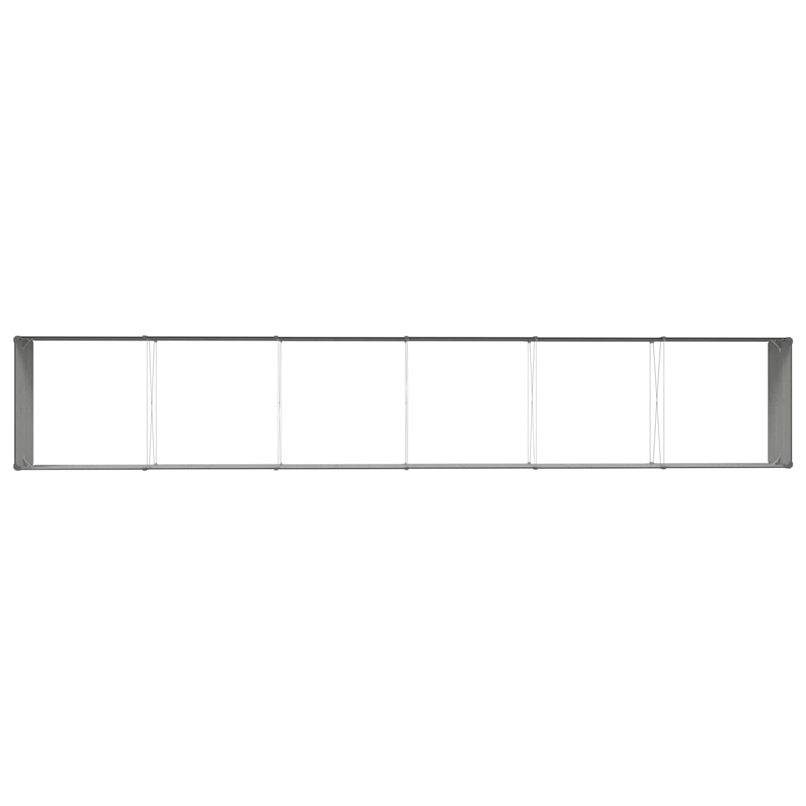 Fioriera Antracite 580 x 100 x 45 cm Acciaio zincato