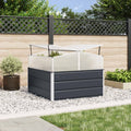 Fioriera Antracite 100 x 100 x 77 cm Acciaio zincato