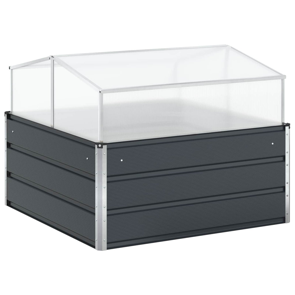 Fioriera Antracite 100 x 100 x 77 cm Acciaio zincato