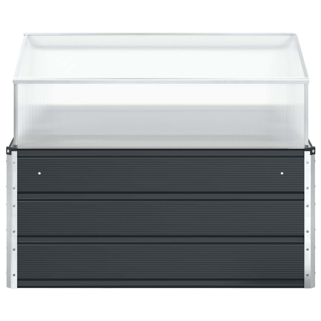 Fioriera Antracite 100 x 100 x 77 cm Acciaio zincato