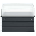 Fioriera Antracite 100 x 100 x 77 cm Acciaio zincato