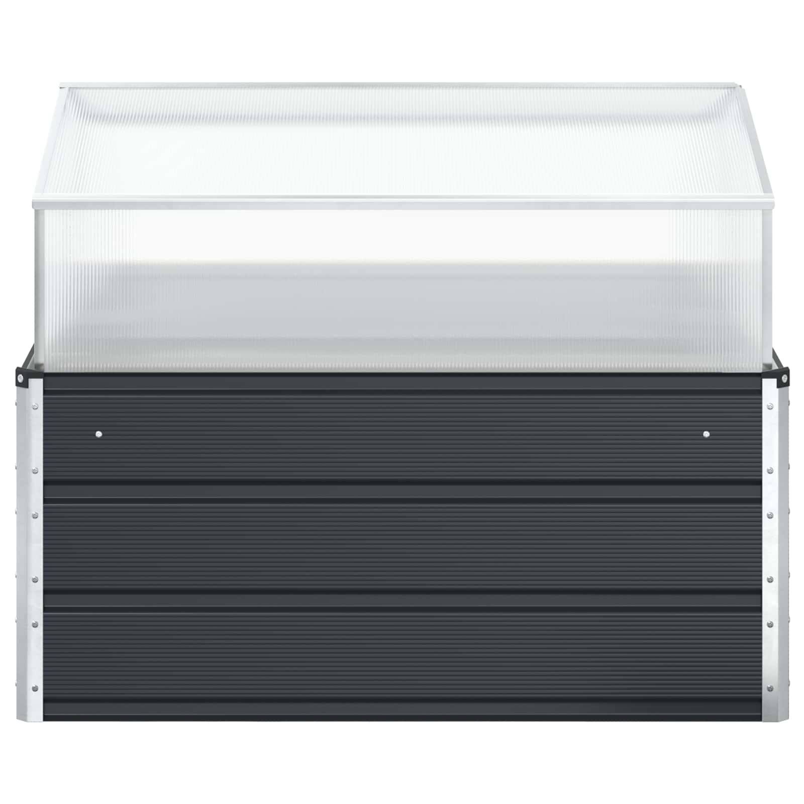 Fioriera Antracite 100 x 100 x 77 cm Acciaio zincato