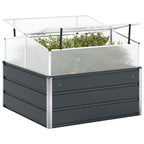 Fioriera Antracite 100 x 100 x 77 cm Acciaio zincato